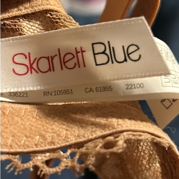 Skarlett Blue Rouse Sheer Leopard Mesh Lace Balconette‎ Silhouette Underwire Bra - Picture 8 of 10